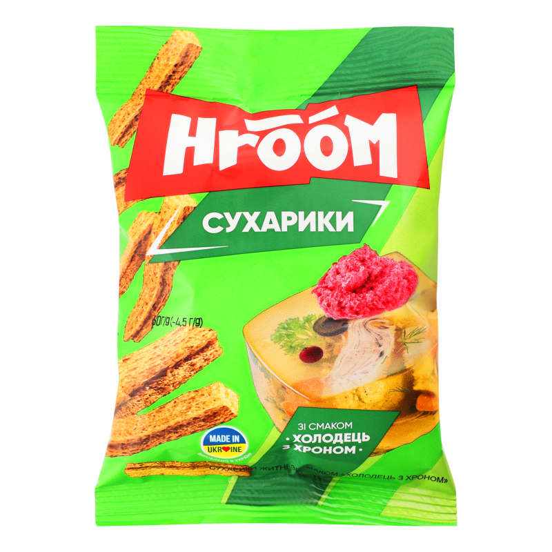 Сухарики житні Холодець з хроном Hroom! м/у