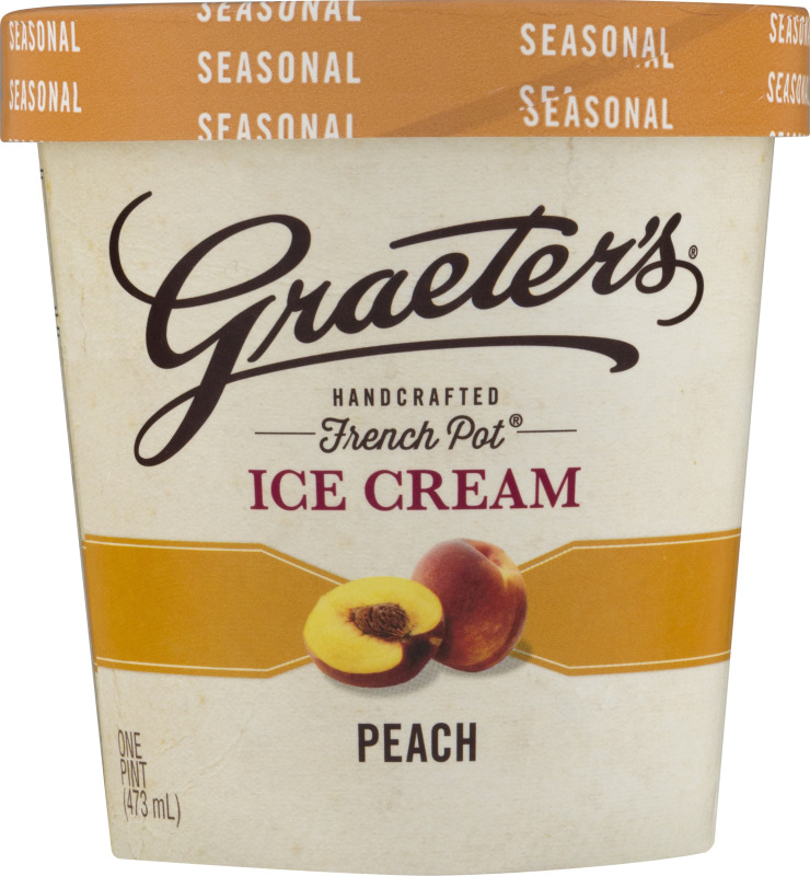 Graeter's Handcrafted French Pot Ice Cream Peach Graeter's(731493040500
