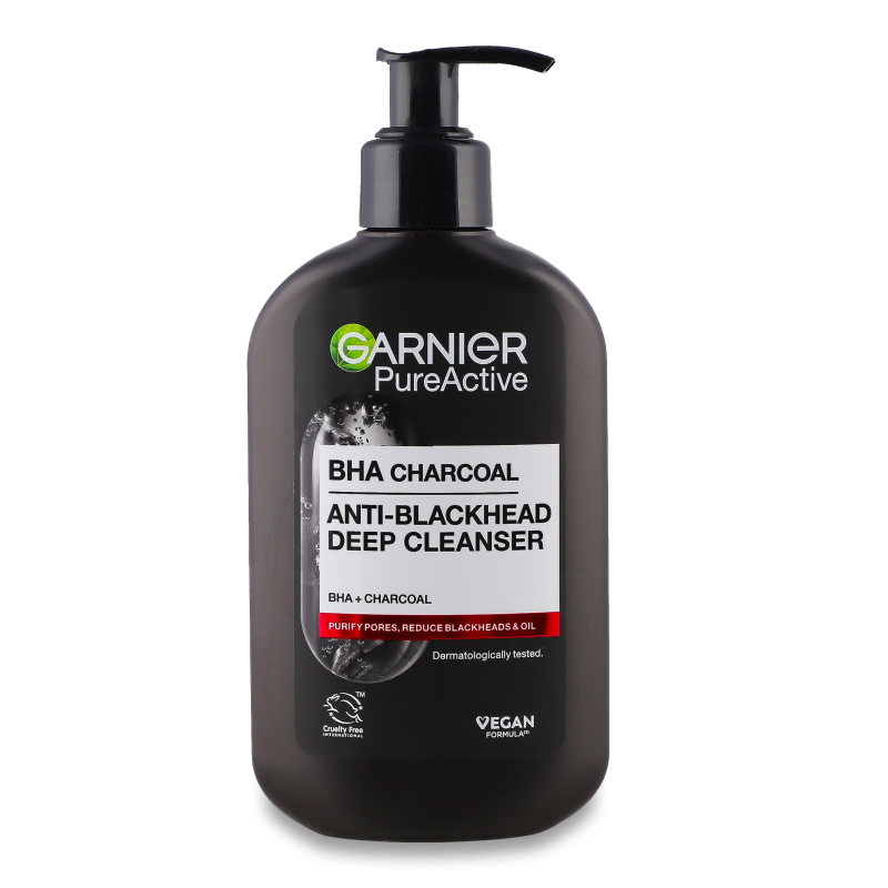 Гель очищуючий Пур Актив проти чорних цяток з вугіллям 200мл Гарньє