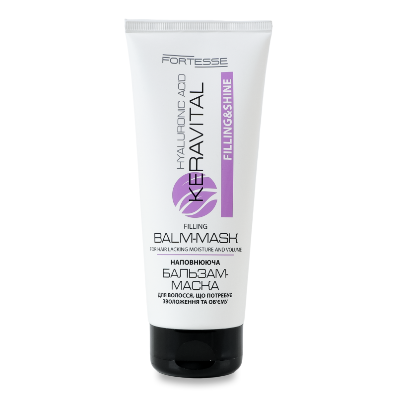 Бальзам-маска д/волосся KeraVital Filling&Shine з гіалуроновою кислотою 200мл Fortesse Pro