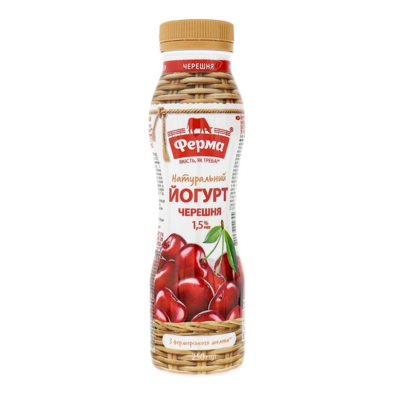 Йогурт 1.5% Черешня Ферма п/пл
