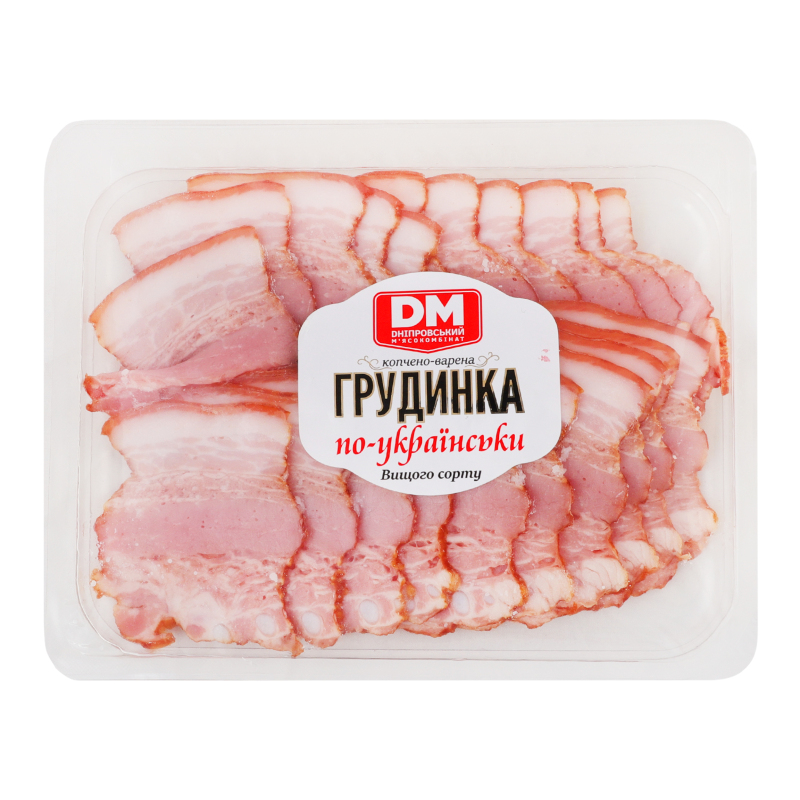 Грудинка нарізка Домашня Дніпровський м'ясокомбінат в/к в/с кг