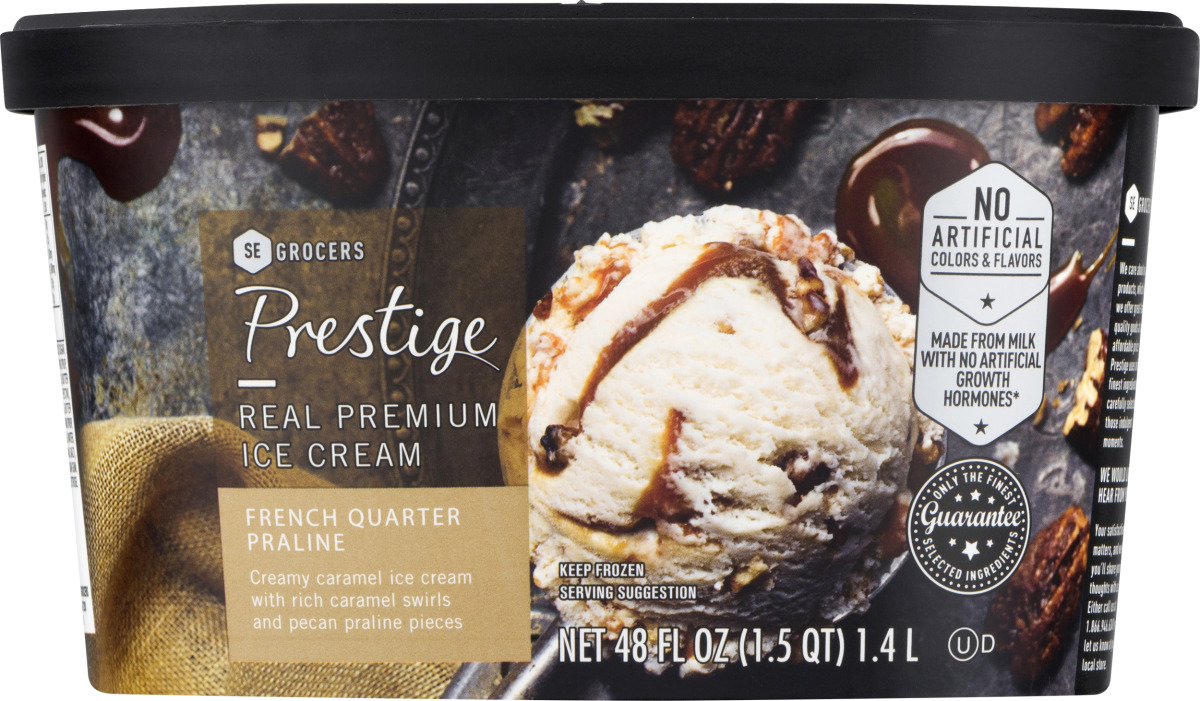 Prestige Real Premium Ice Cream French Quarter Praline Prestige