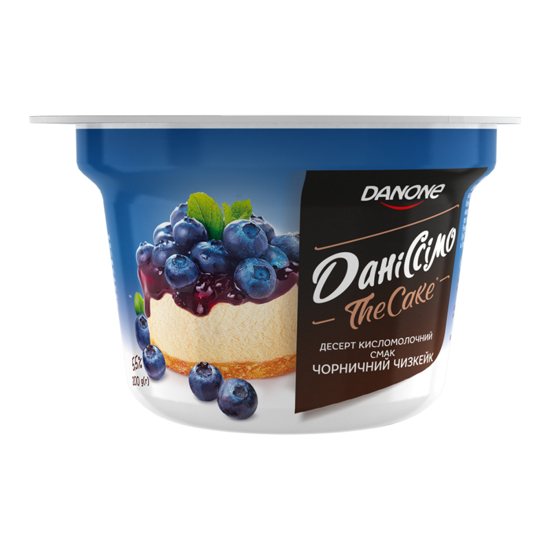 Десерт 5.5% кисломолочний Чорничний чізкейк The Cake Даніссімо ст