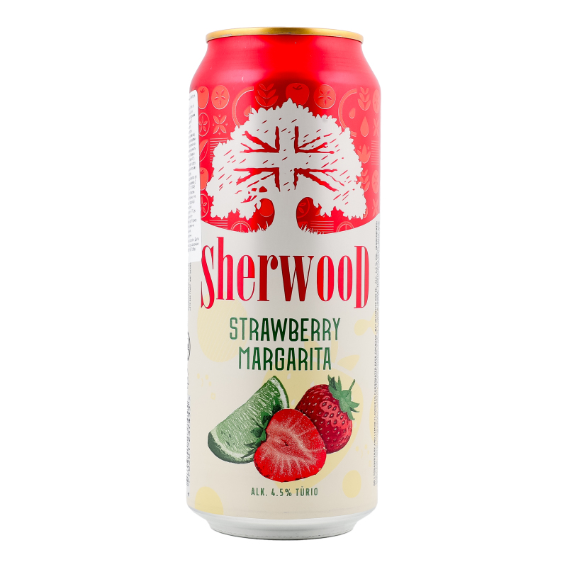 Пиво специальное 0.5л 4.5% Strawberry margarita Sherwood ж/б