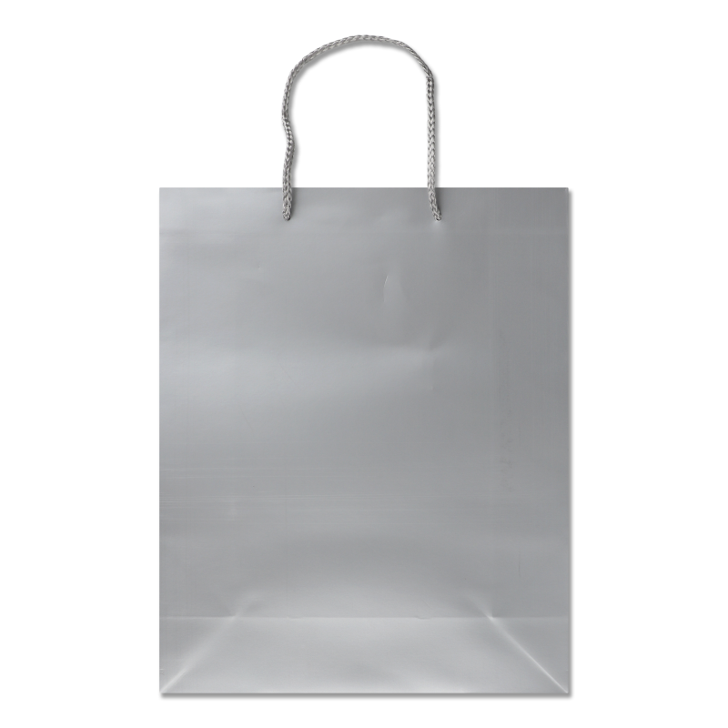 Пакет подарунковий срібло 26*32*10см CSPB011