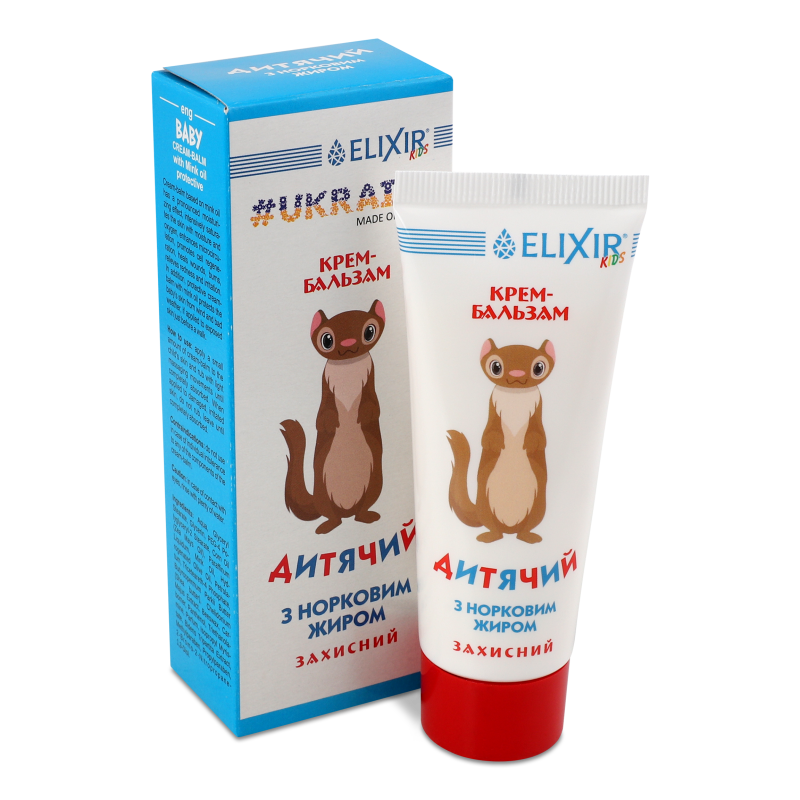 Крем-бальзам дитячий з норковим жиром 75мл Еліксір
