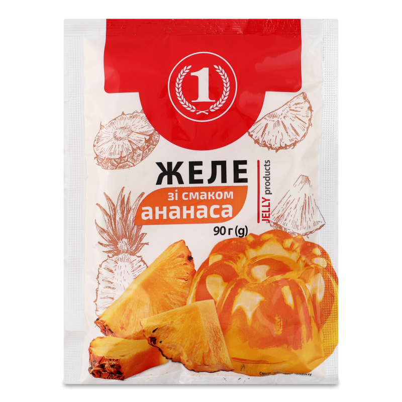 Желе з смаком ананаса 90г ТМ “1”