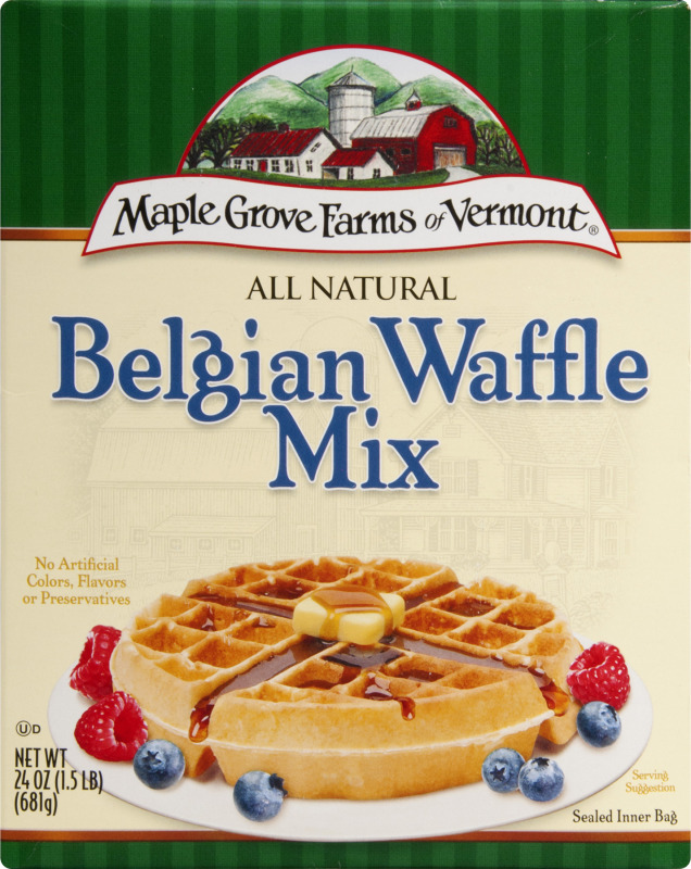 Maple Grove Farmers of Vermont All Natural Belgian Waffle Mix Maple