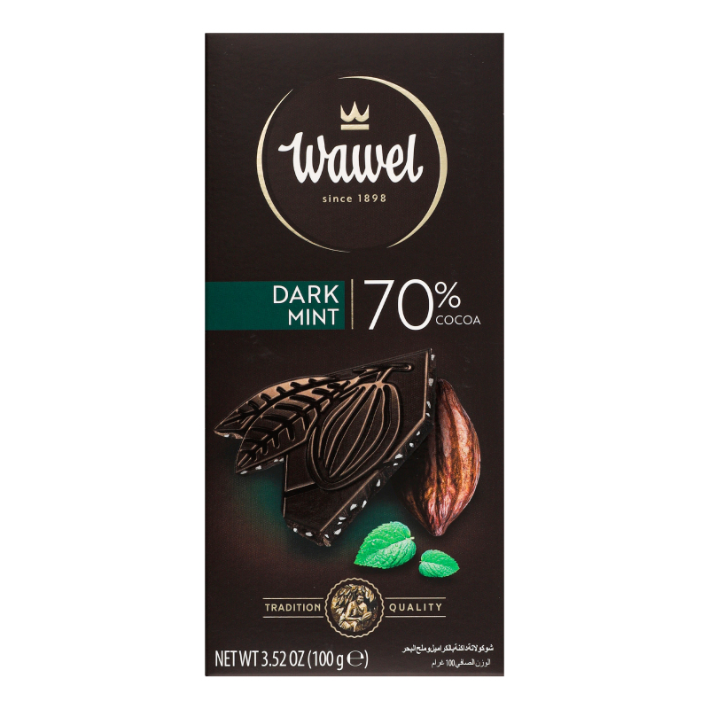 Шоколад 70% чорний з м'ятною карамеллю Wawel к/у