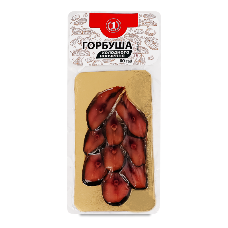 Горбуша х/к нарізка 80г в/у ТМ “1”