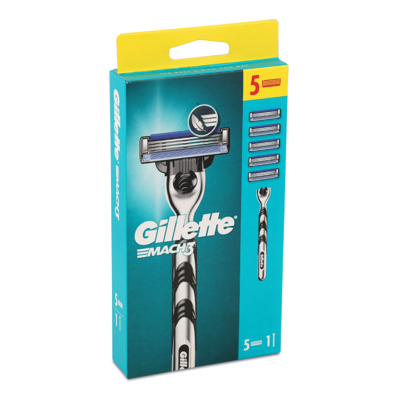 Станок д/гоління Мак-3+5картриджів Джилет