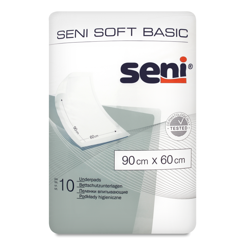 Пелюшки гігієнічні Софт Бейсік 90*60см 10шт Сені