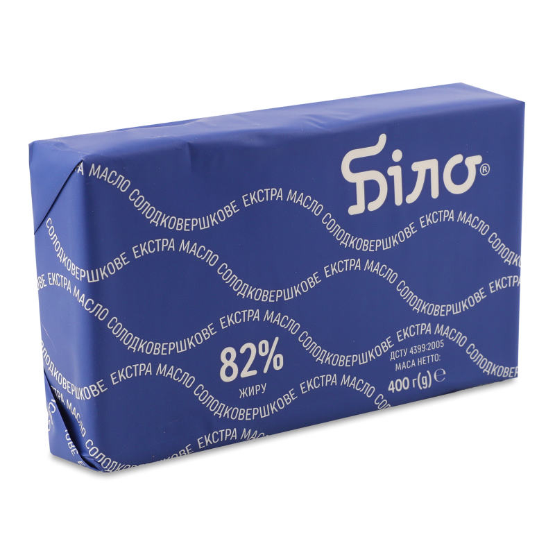 Масло Екстра солодковершкове 82% 400г Біло