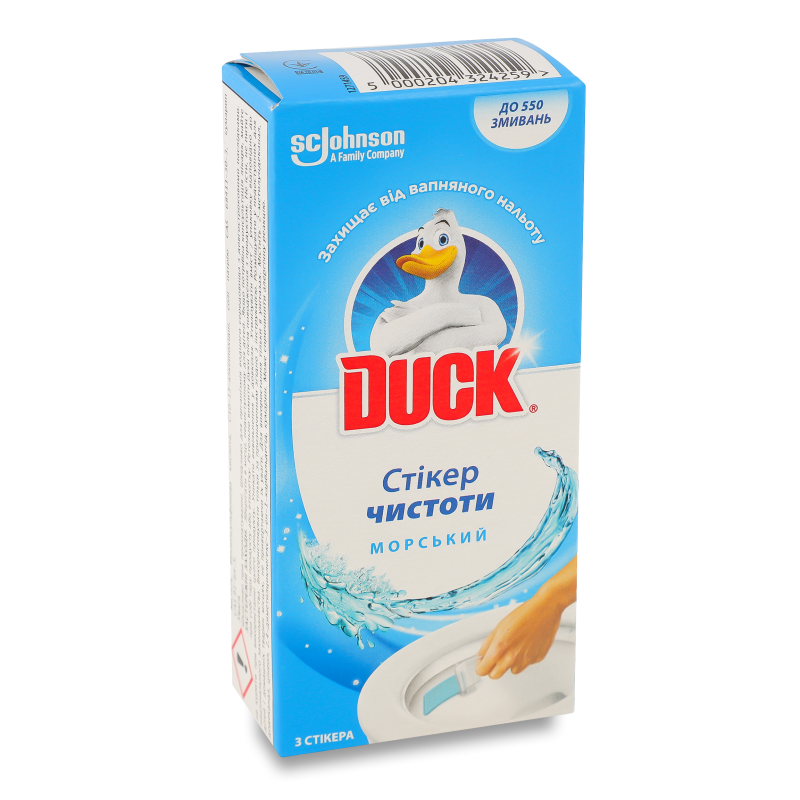 Засіб мийний д/унітазу  Стікер чистоти Морський 3шт Duck