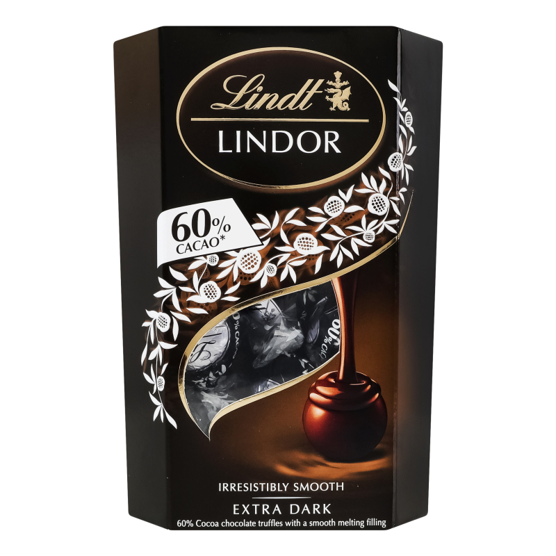 Цукерки Lindt Lindor 60% какао (Швейцарія) 200г Lindt
