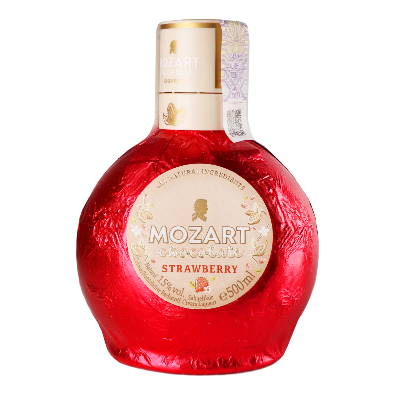 Ликер 0.5л 15% White Chocolate Cream Strawberry Mozart бут Mozart ...