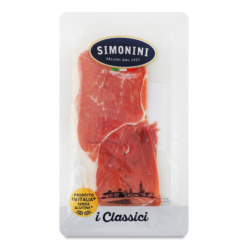 Шинка Прошуто с/в нарізка 80г газ/уп Simonini