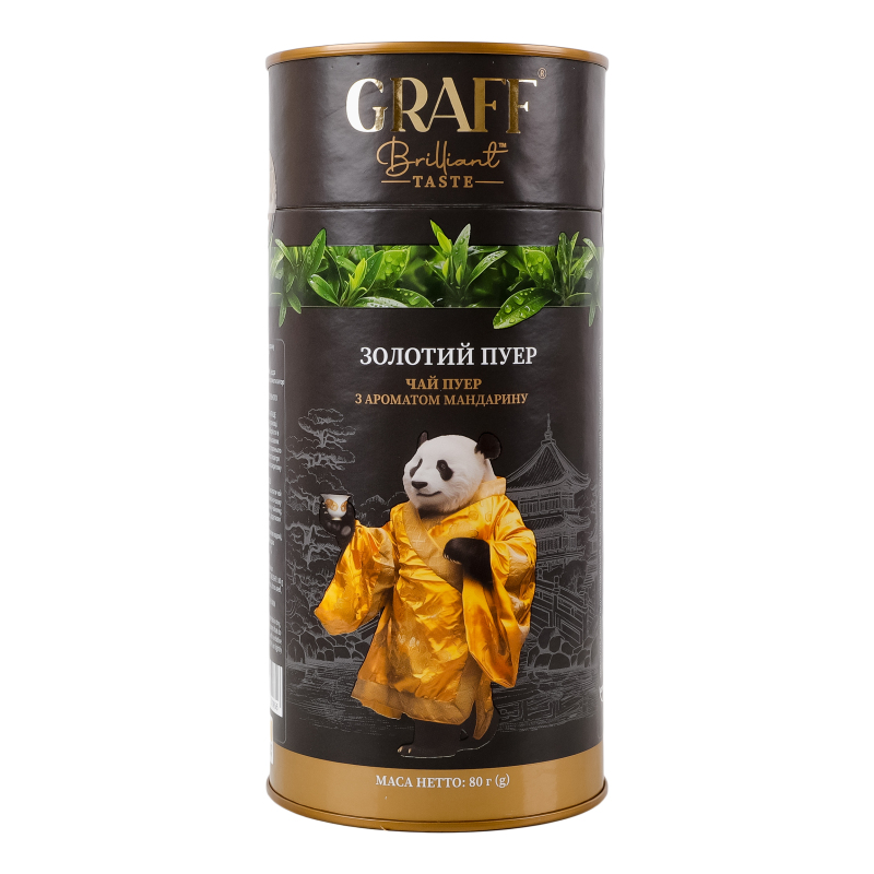 Graff Tea Чай пуэр с ароматом мандарина Золотой пуэр Graff тубус 80г Graff ...