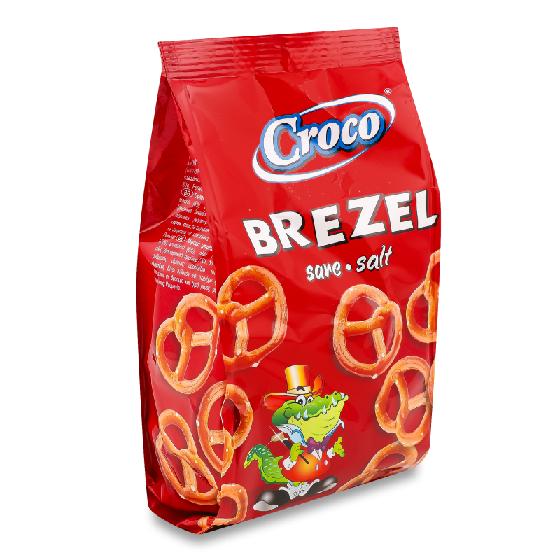 Соломка фігурна Brezel солона 80г Croco