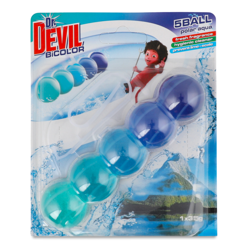 Засіб д/чищення унітазу БіКолор Полар Аква 35г Dr.Devil