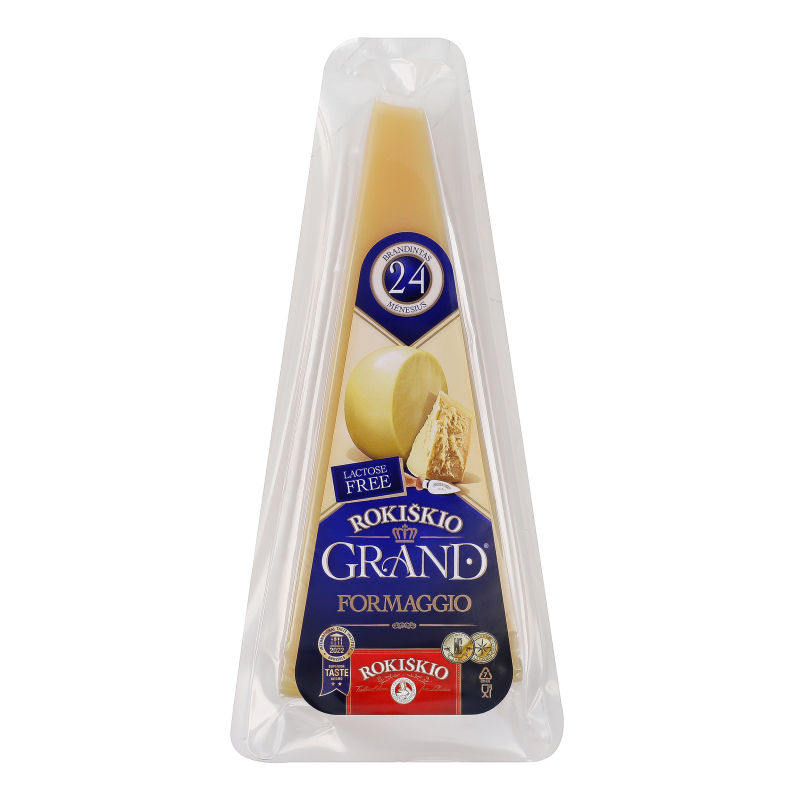 Сир 37% твердий 24 місяців витримки Grand Fofmaggio Rokiskio в/у