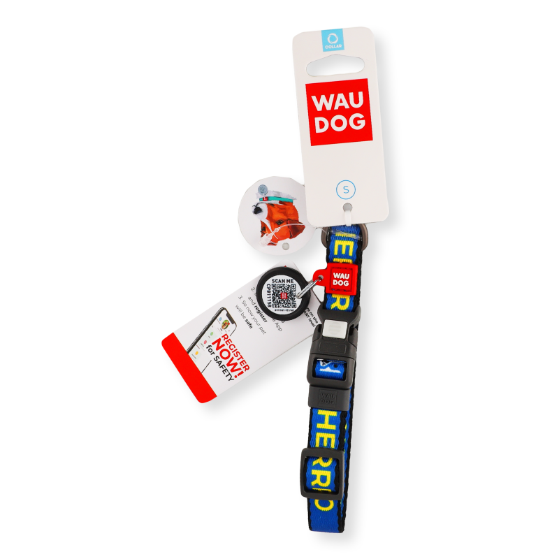 Нашийник д/собак Патрон з QR паспортом нейлон пластиковий фастекс р.S 15мм L25-35см 280-4025 ВауДог