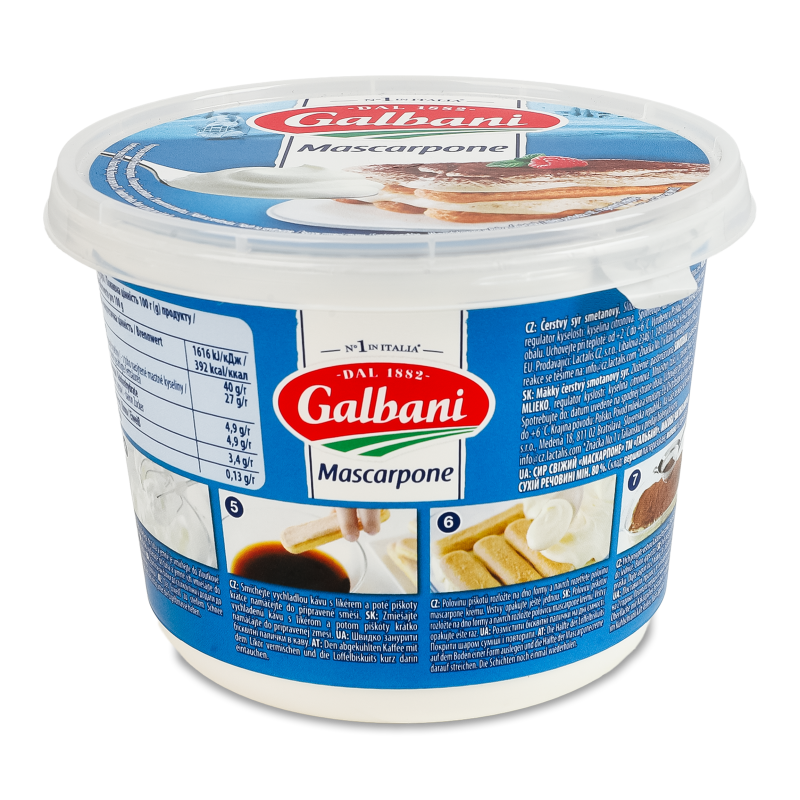 Сир Mascarpone 80% 500г Galbani