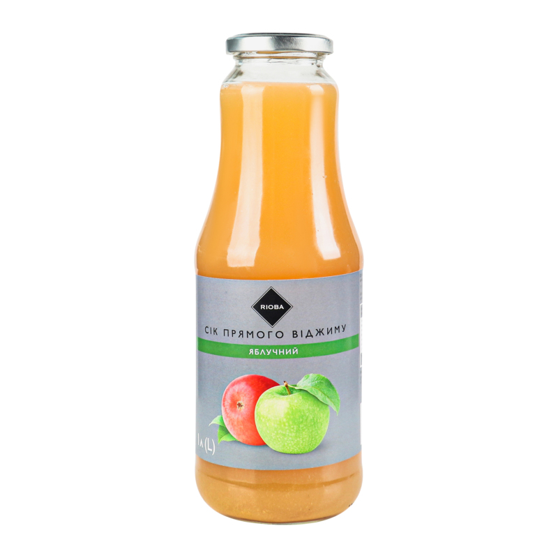Сок прямого отжима Яблочный Rioba с/бут 1л Rioba(4820086633246): купить ...