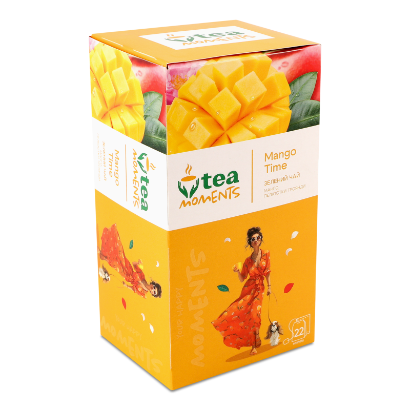 Чай Mango Time зелений з пелюстками троянди 22*1,6г Tea Moments
