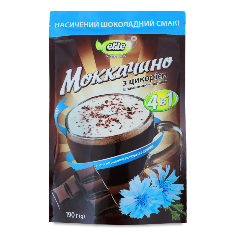 Напій розчинний Мокачино з цикорієм 190г економ пакет Еліт
