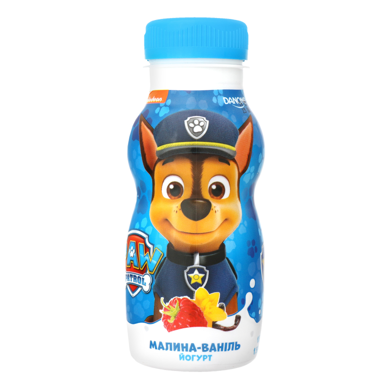 Йогурт 1.5 питьевой МалинаВаниль Paw Patrol Danone п/бут 185г Danone