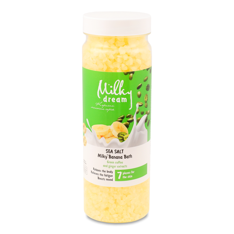 Сіль морська Молочно-бананова ванна 700г пл/банка Мілкі дрім