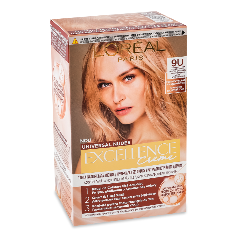 Крем-фарба д/волосся Excellence Creme 9U дуже світло-русявий L’Oreal