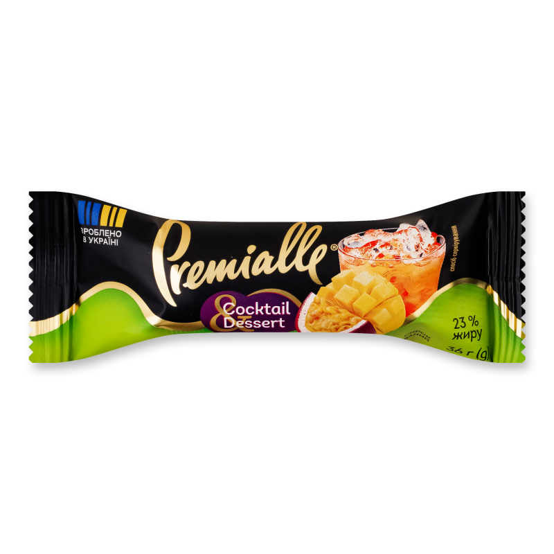 Сирок глазурований Cocktail&Dessert Манго-маракуйя з ароматом білого рому 23% 36г Premialle