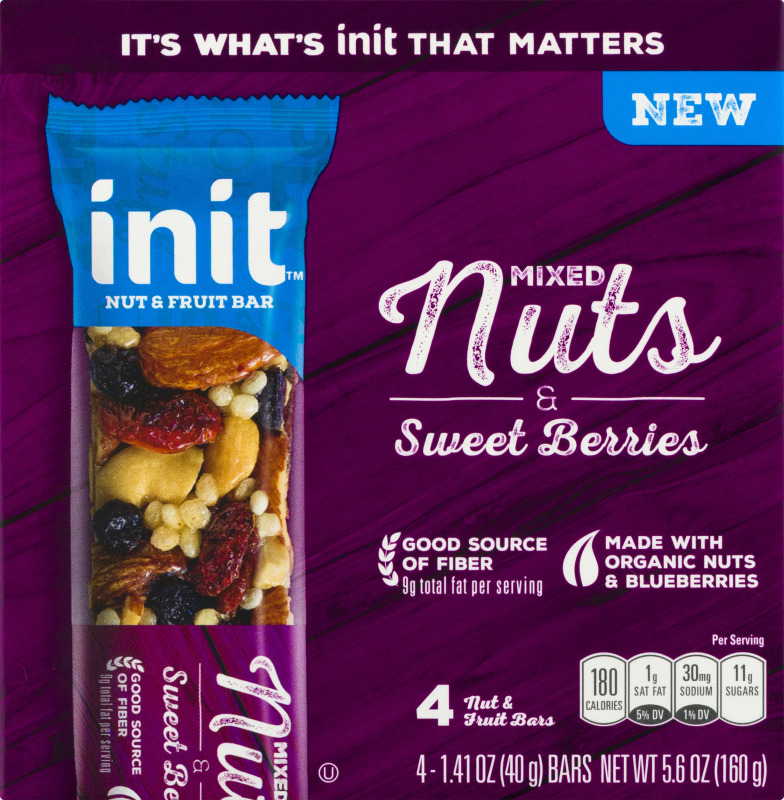 Init Nut & Fruit Bar Mixed Nuts & Sweet Berries 4 CT Init(30000560990