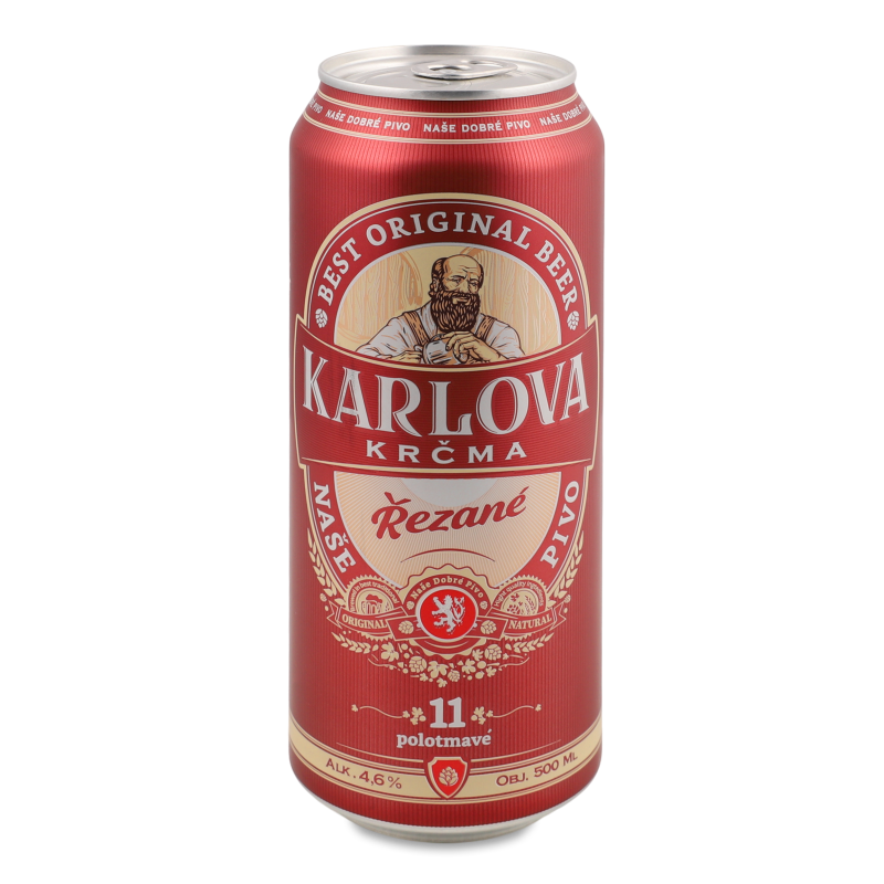 Пиво різане 4,6% 0,5л ж/б Karlova Krcma