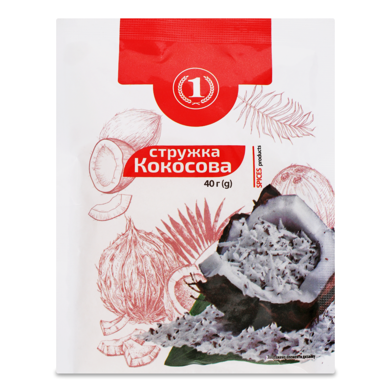 Стружка кокосова 40г ТМ “1”
