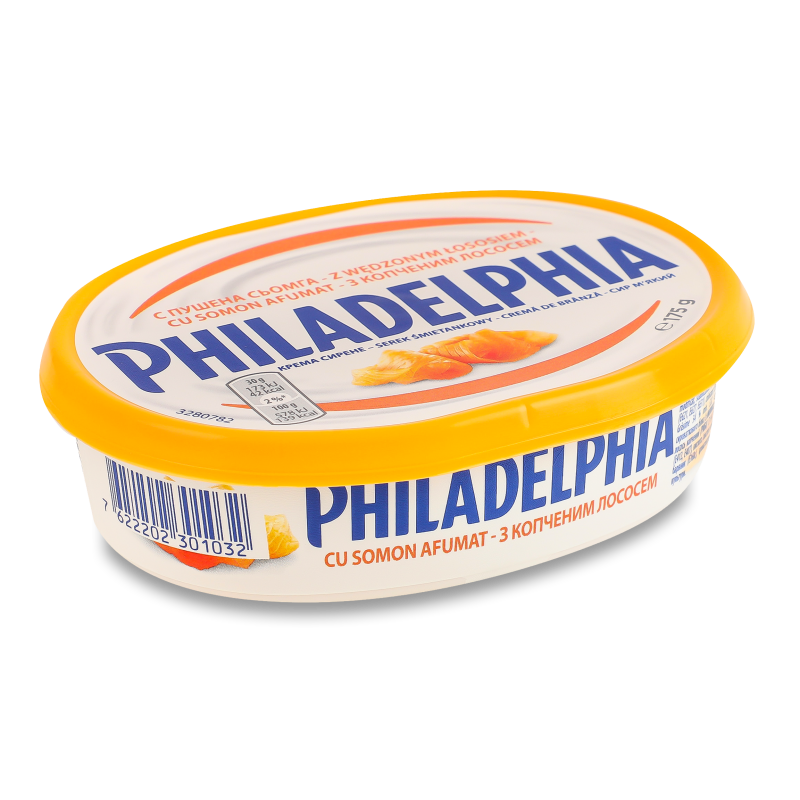 Сир м’який Філадельфія з копченим лососем 34% 175г Philadelphia