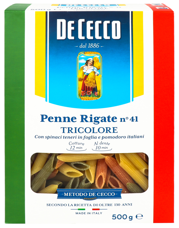 Вироби макаронні Penne Rigate №41 Tricolor De Cecco к/у