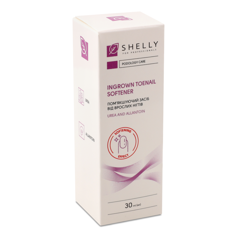 Засіб від врослих нігтів Пом”якшуючий з сечовиною та алантоїном 30мл Шелі