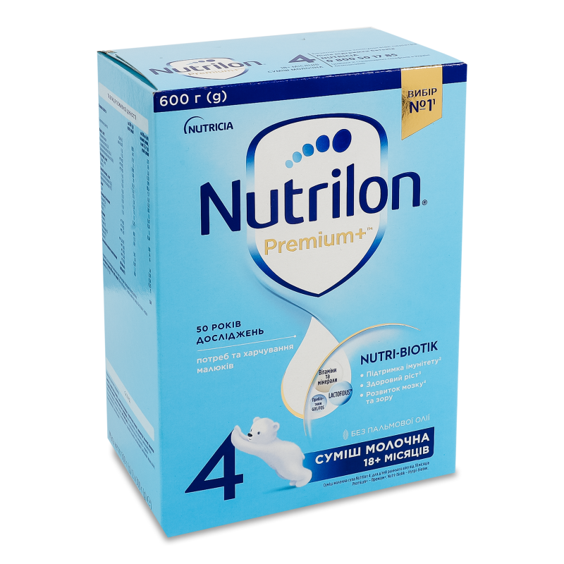 Суміш молочна Premium+ 4 від 18місяців 600г Nutrilon