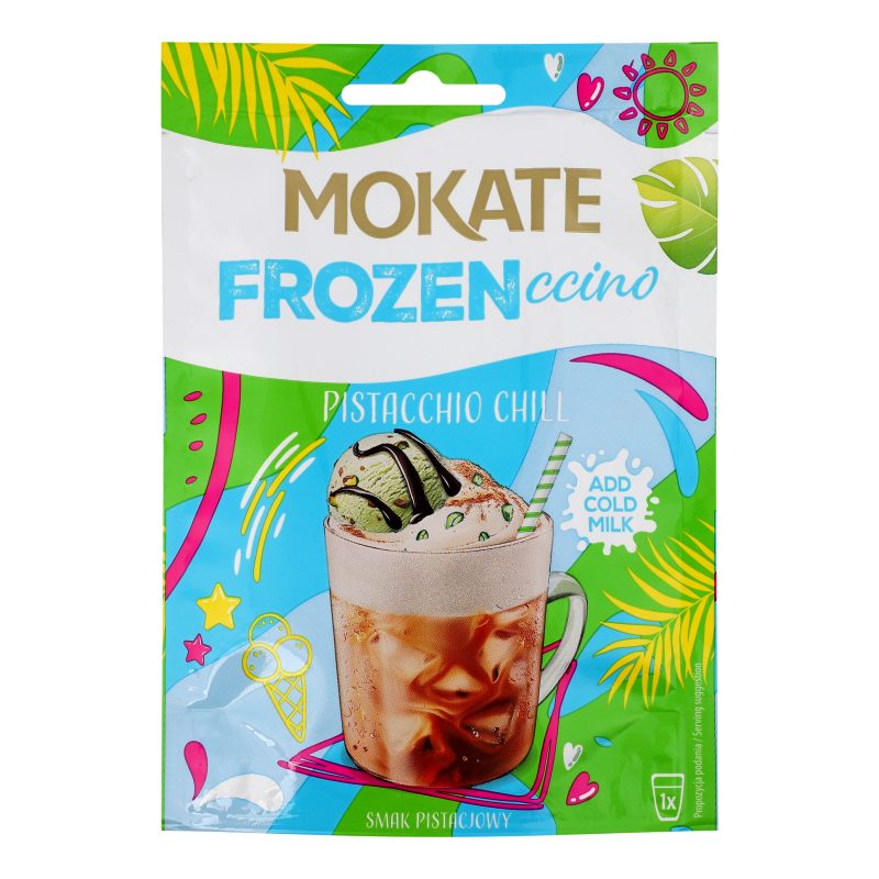 Напій кавовий розчинний зі смаком фісташки Pistacchio chill Frozenccino Mokate д/п