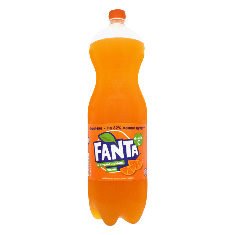 Напій безалкогольний сильногазований з апельсиновим соком Fanta п/пл