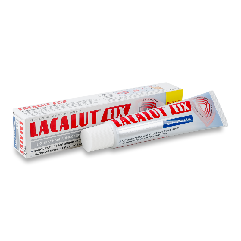 Крем д/фіксації зубних протезів нейтральний смак 70г Lacalut Fix