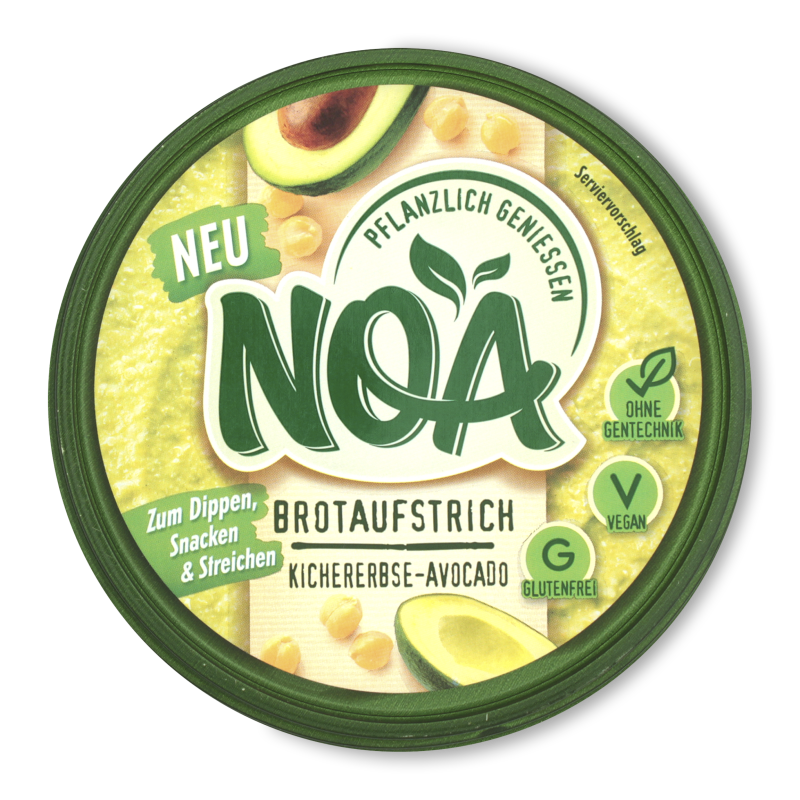 Закуска з нута Хумус з нутом та авокадо 175г NOA