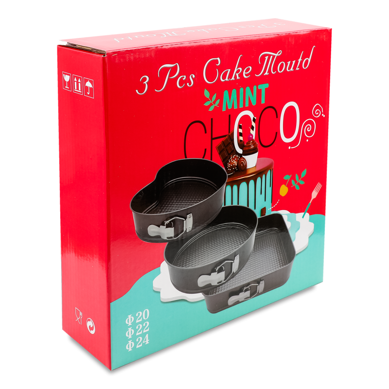 Форма д/випікання роз’ємна 3шт KYYW376