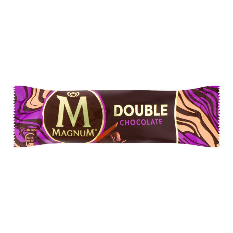 Морозиво 12% ескімо шоколадне та з шоколадним соусом Double chocolate Magnum м/у