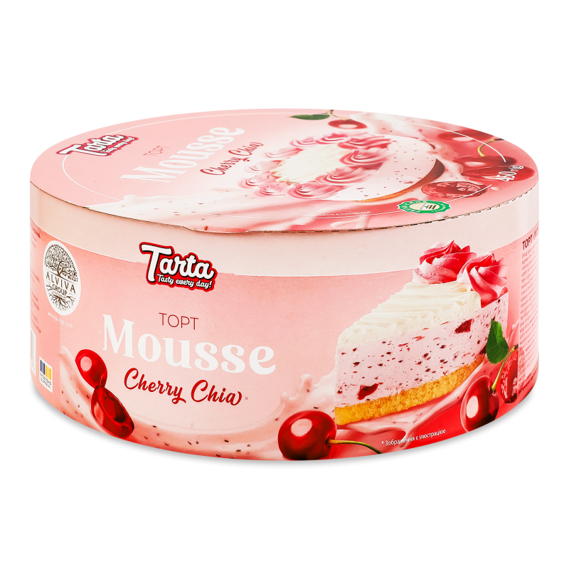 Торт Mousse Cherry Chia 450г коробка Tarta