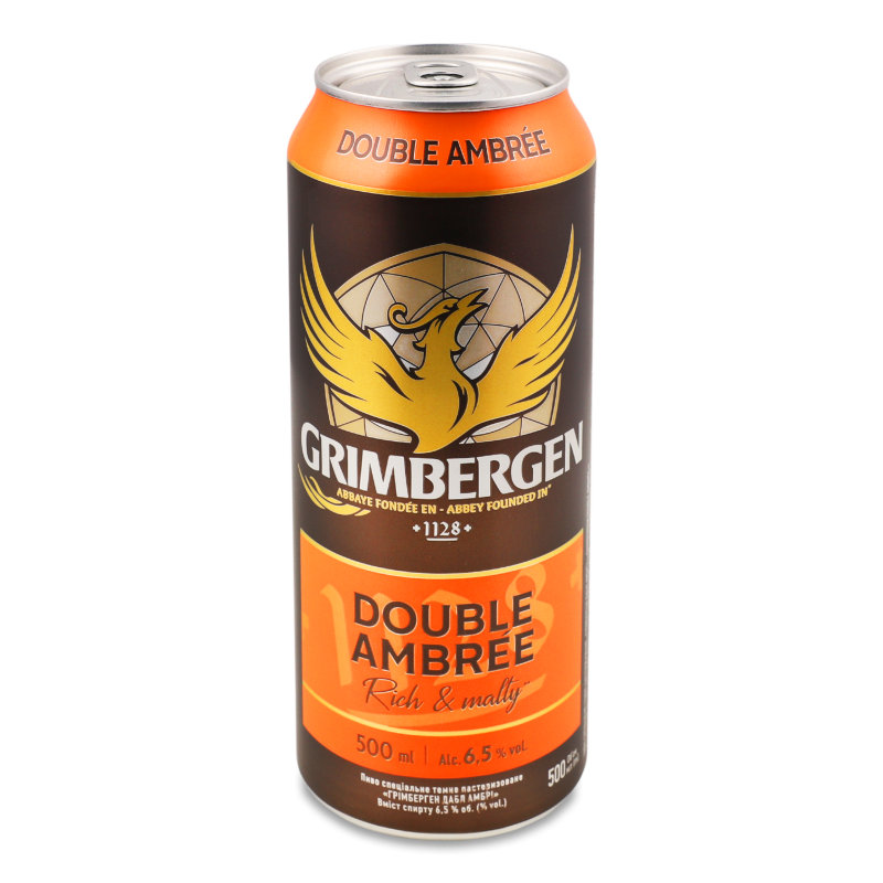 Пиво Double Ambree темне 6,5% 0,5л ж/б Grimbergen
